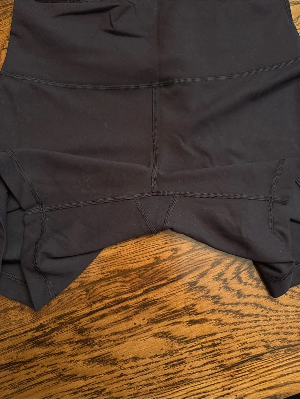 Lululemon High Waist Black Women's Active Bike  Shorts Size 10 Wunder Train